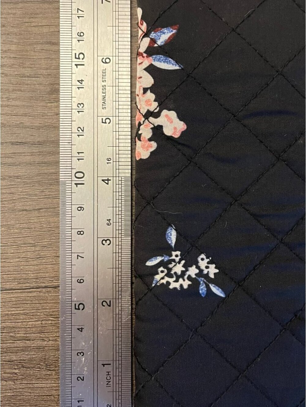 Black Floral Quilted Wallet (Vera Bradley–Style) - Picture 2 of 6